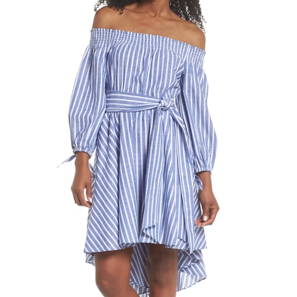 Eliza J Dresses & Skirts - NWT Eliza J Off the Shoulder Tie Waist Dre…